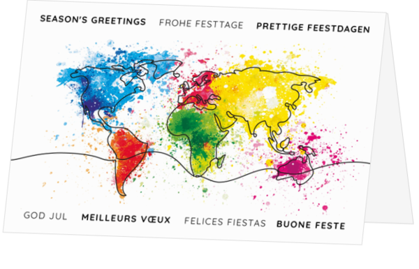 Carte de Vœux - Monde coloré