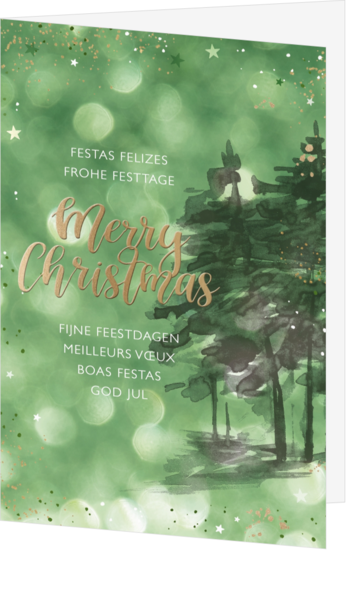 Carte de Vœux - Ambiance verte de Noël