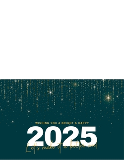 Carte de Vœux   Pluie d'étoiles 2025 Verso/Recto