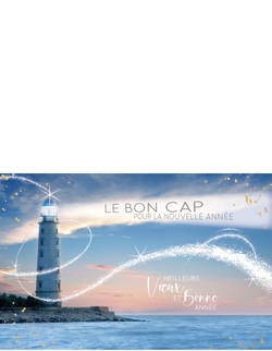 Carte de Vœux   Le bon cap Verso/Recto