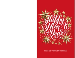 Carte de Vœux   Calligraphic Happy New Year Verso/Recto