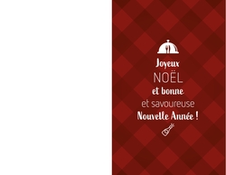 Carte de Vœux   Noël savoureux Verso/Recto