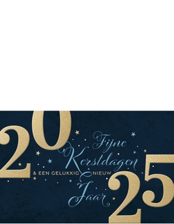 Kerstkaart   2025 Typografisch ontwerp Achterkant/Voorkant