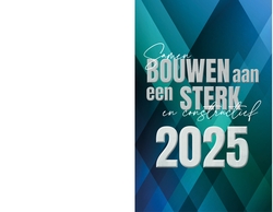 Kerstkaart   Samen bouwen aan een sterk 2025! Achterkant/Voorkant